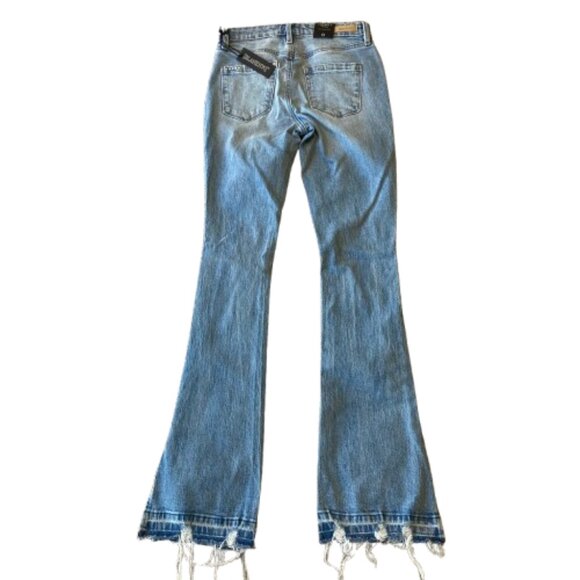 Blank NYC The Hoyt High Rise Mini Flare Jeans Women's 25 No Thanks NWT - Picture 9 of 11